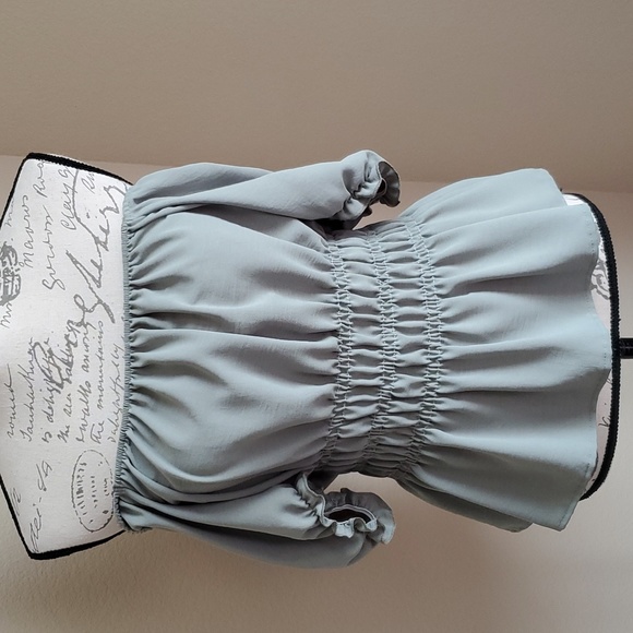 Sage green off the shoulder top - Picture 9 of 10